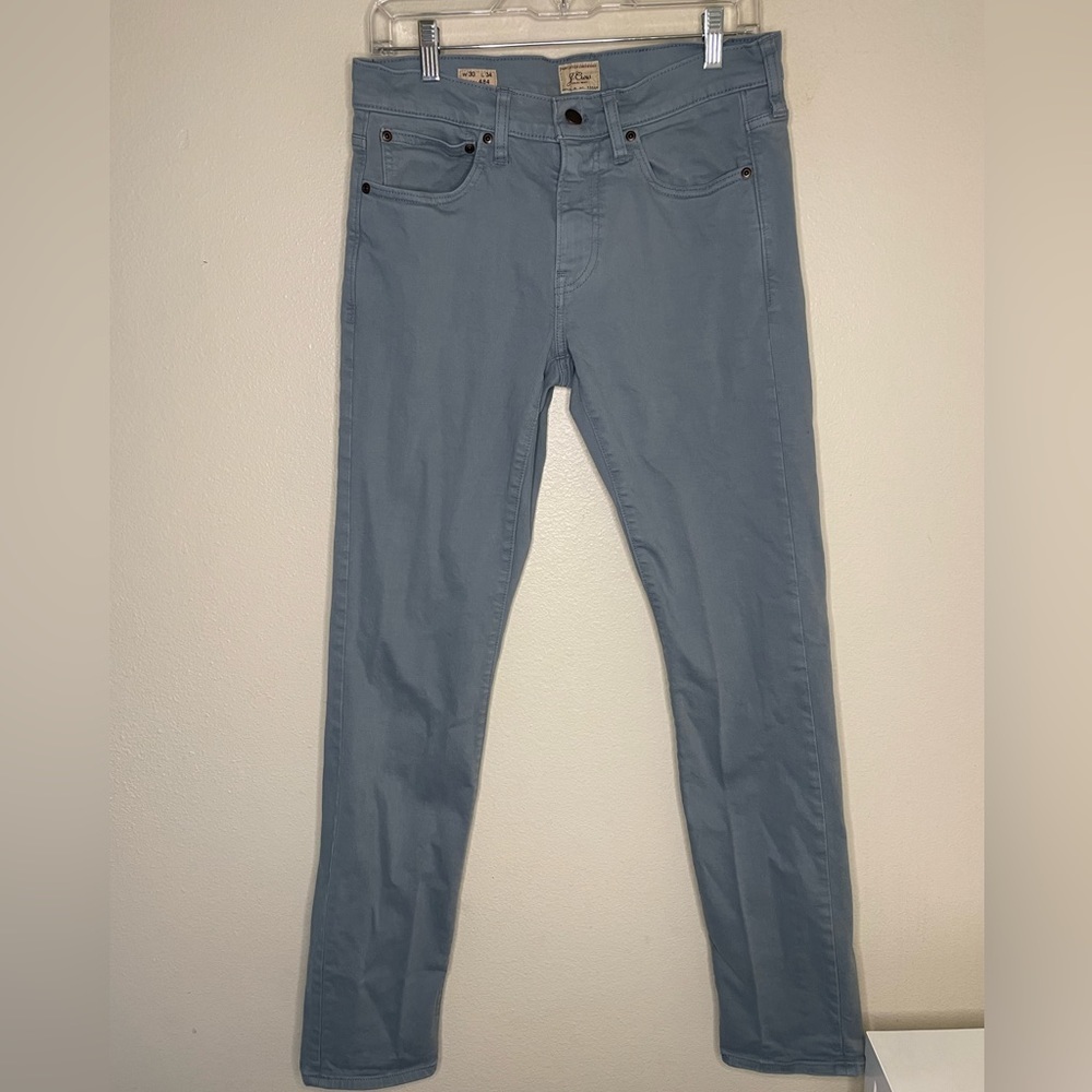 J. Crew 484 Stretch Slim Narrow Tapered Leg Light Blue 34” Inseam - Picture 3 of 7